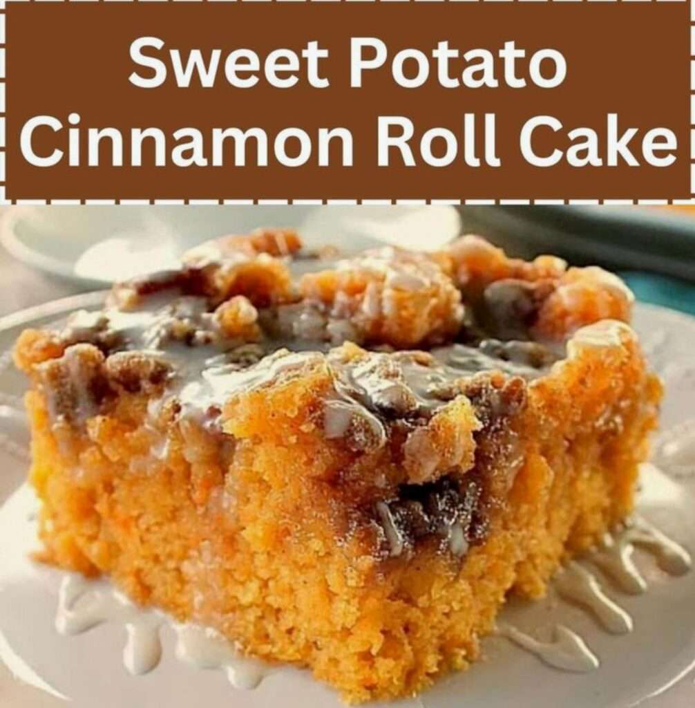 Sweet Potato Cinnamon Roll Cake