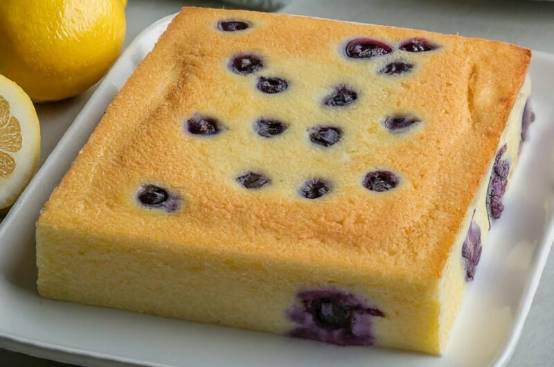 Delicious Lemon Blueberry Pudding Cake