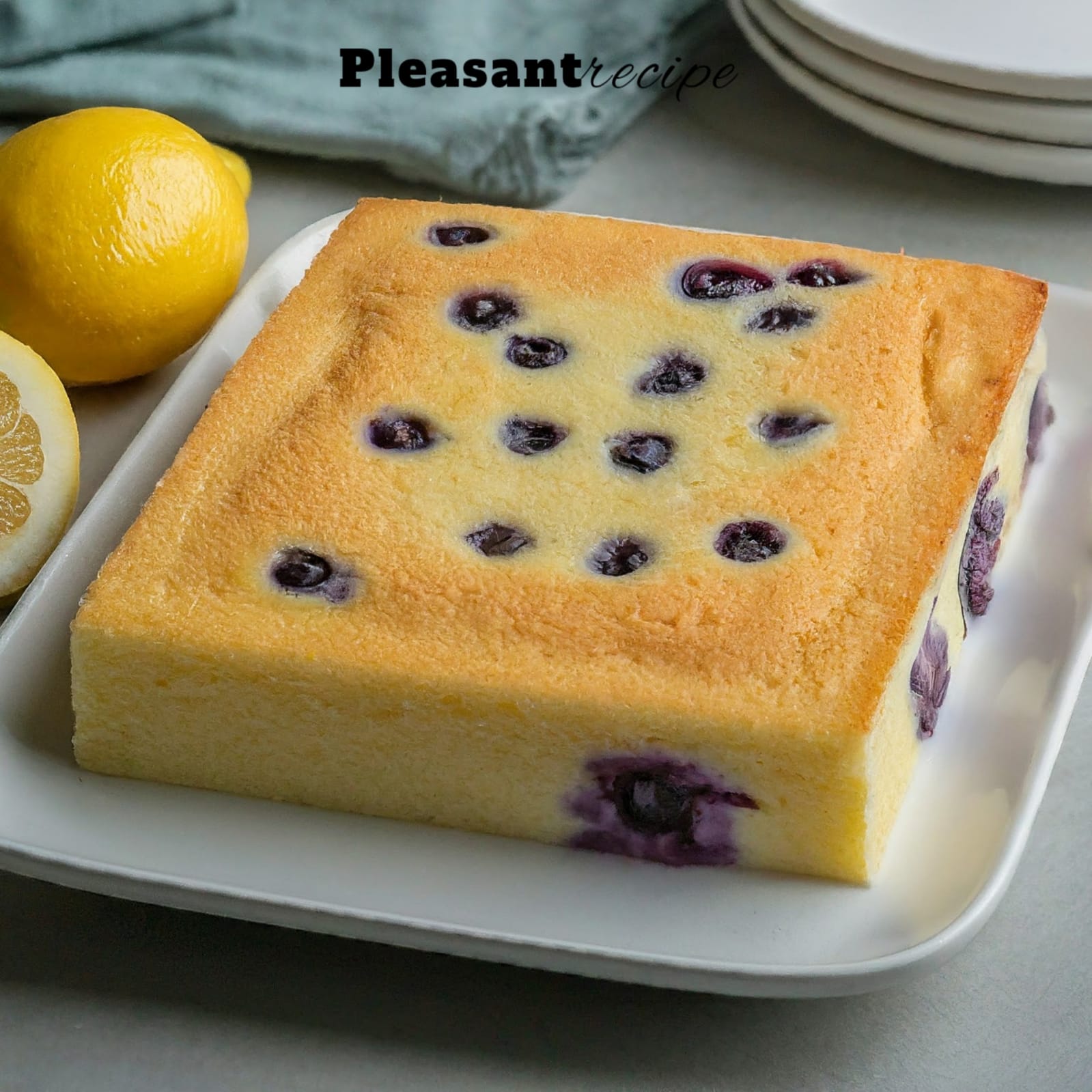 Lemon Blueberry Pudding Cake